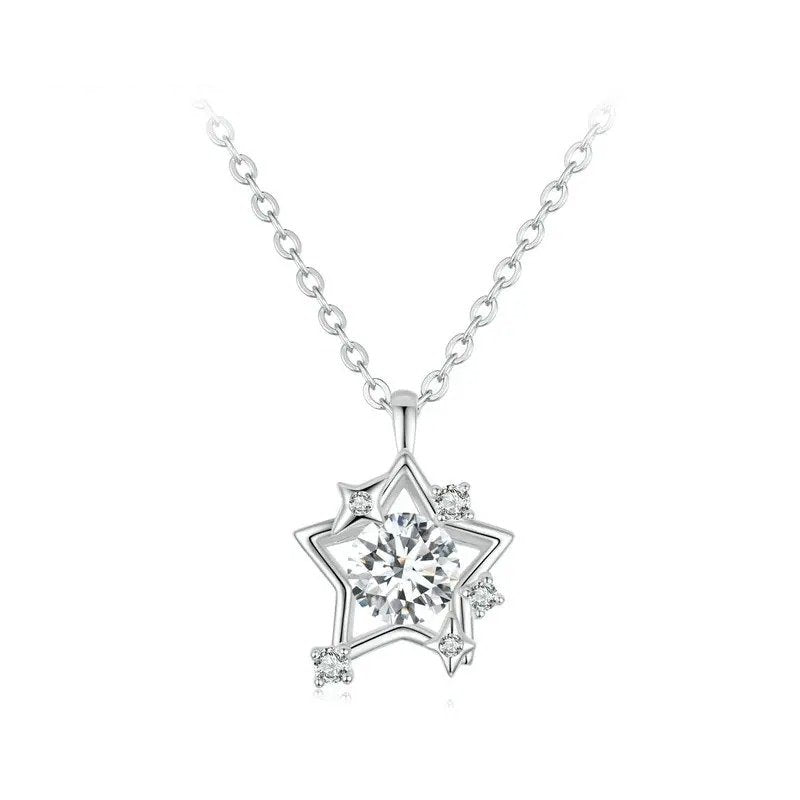 Collar con colgante de estrella brillante