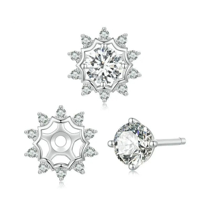 Boucles d'oreilles éblouissantes en diamants de taille idéale créés en laboratoire