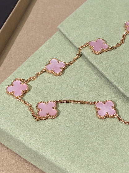 [Bijoux Regalia] COLLIER ROSE TRÈFLE 10 MOTIFS
