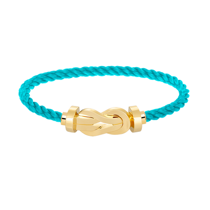 [Joyas Regalia] PULSERA GRANDE DE OCHO FIGURAS CON HEBILLA SIN DIAMANTES DE ORO