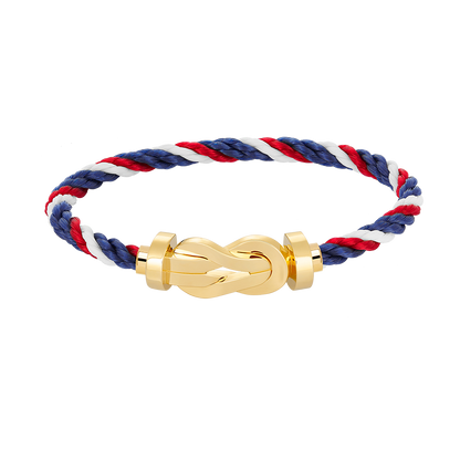 [Joyas Regalia] PULSERA GRANDE DE OCHO FIGURAS CON HEBILLA SIN DIAMANTES DE ORO