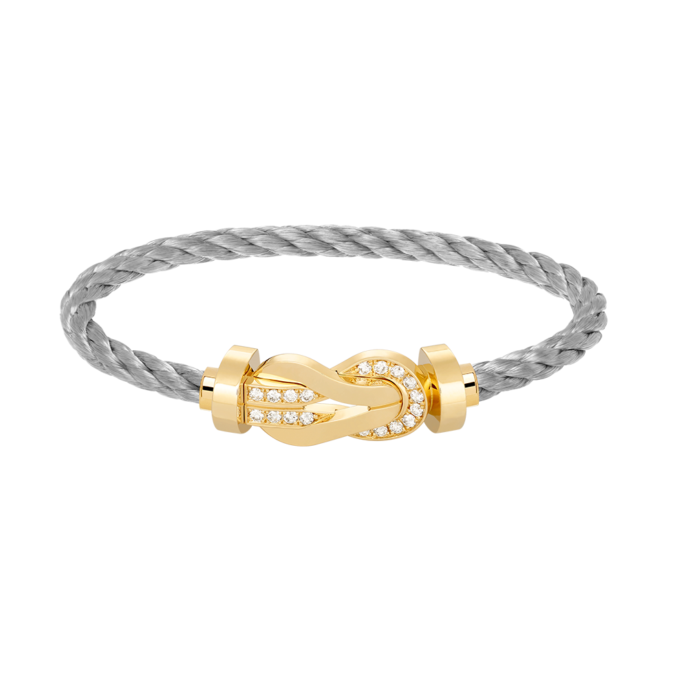 [Bijoux Regalia]CHANCE GRAND BRACELET BOUCLE 8 CHIFFRES DEMI DIAMANT OR