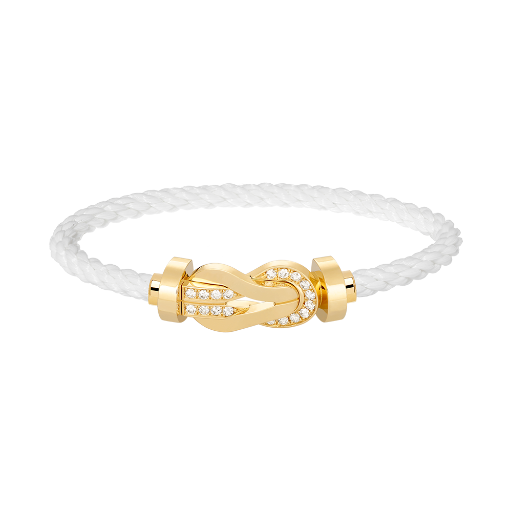 [Bijoux Regalia]CHANCE GRAND BRACELET BOUCLE 8 CHIFFRES DEMI DIAMANT OR