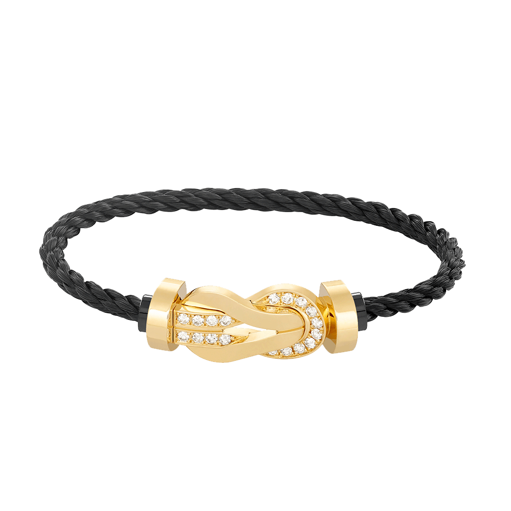 [Bijoux Regalia]CHANCE GRAND BRACELET BOUCLE 8 CHIFFRES DEMI DIAMANT OR