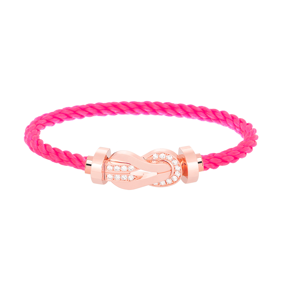 [Bijoux Regalia] CHANCE GRAND BRACELET BOUCLE 8 CHIFFRES DEMI DIAMANT OR ROSE