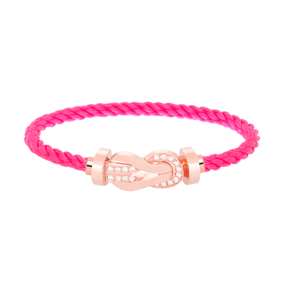 [Bijoux Regalia] CHANCE GRAND BRACELET BOUCLE 8 CHIFFRES DEMI DIAMANT OR ROSE