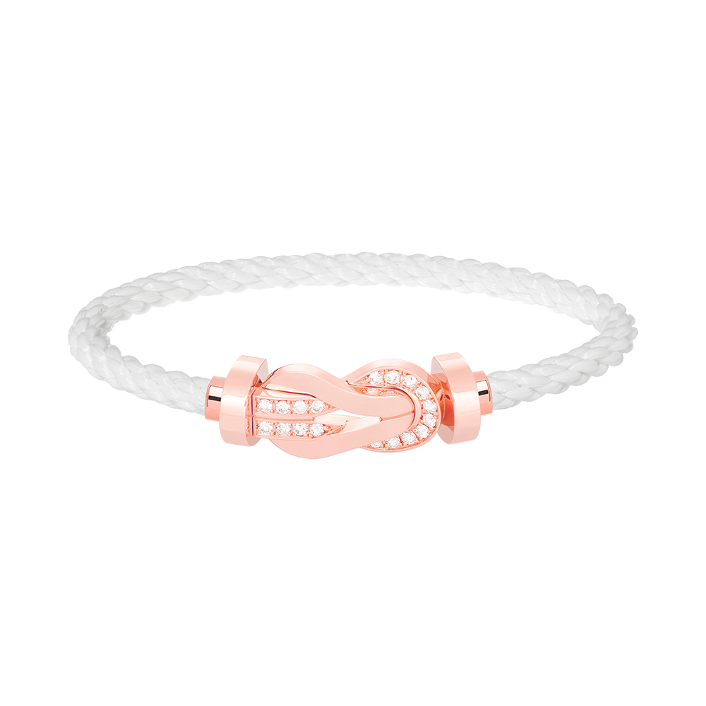 [Bijoux Regalia] CHANCE GRAND BRACELET BOUCLE 8 CHIFFRES DEMI DIAMANT OR ROSE