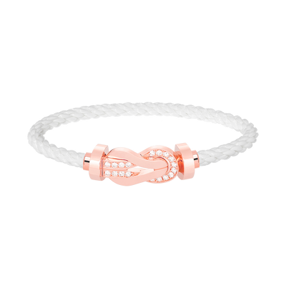 [Bijoux Regalia] CHANCE GRAND BRACELET BOUCLE 8 CHIFFRES DEMI DIAMANT OR ROSE