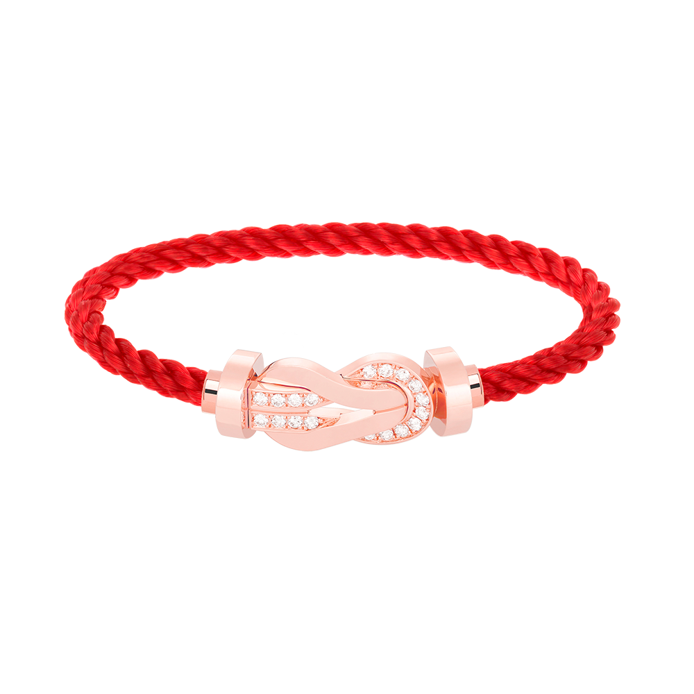 [Bijoux Regalia] CHANCE GRAND BRACELET BOUCLE 8 CHIFFRES DEMI DIAMANT OR ROSE