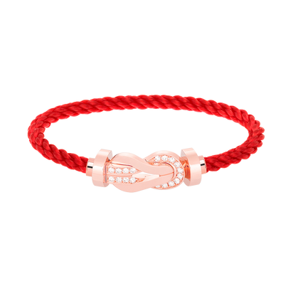 [Bijoux Regalia] CHANCE GRAND BRACELET BOUCLE 8 CHIFFRES DEMI DIAMANT OR ROSE