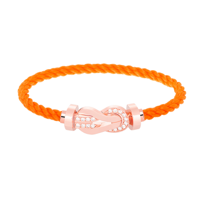 [Bijoux Regalia] CHANCE GRAND BRACELET BOUCLE 8 CHIFFRES DEMI DIAMANT OR ROSE