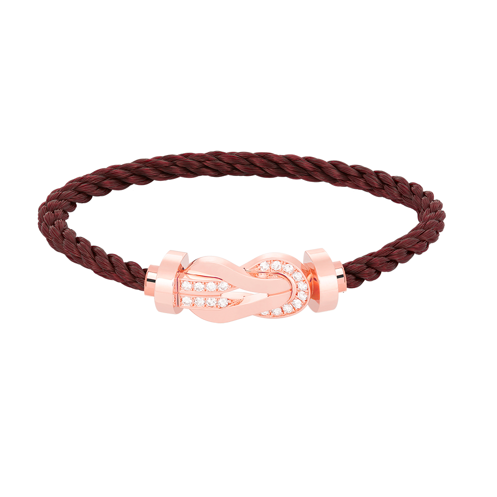 [Bijoux Regalia] CHANCE GRAND BRACELET BOUCLE 8 CHIFFRES DEMI DIAMANT OR ROSE