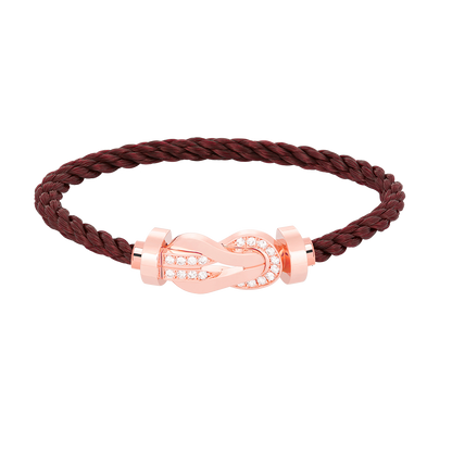 [Bijoux Regalia] CHANCE GRAND BRACELET BOUCLE 8 CHIFFRES DEMI DIAMANT OR ROSE