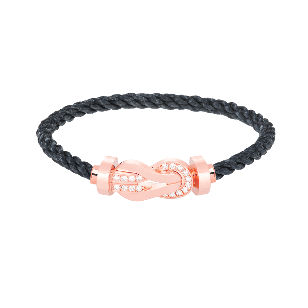 [Bijoux Regalia] CHANCE GRAND BRACELET BOUCLE 8 CHIFFRES DEMI DIAMANT OR ROSE