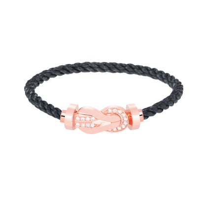 [Bijoux Regalia] CHANCE GRAND BRACELET BOUCLE 8 CHIFFRES DEMI DIAMANT OR ROSE
