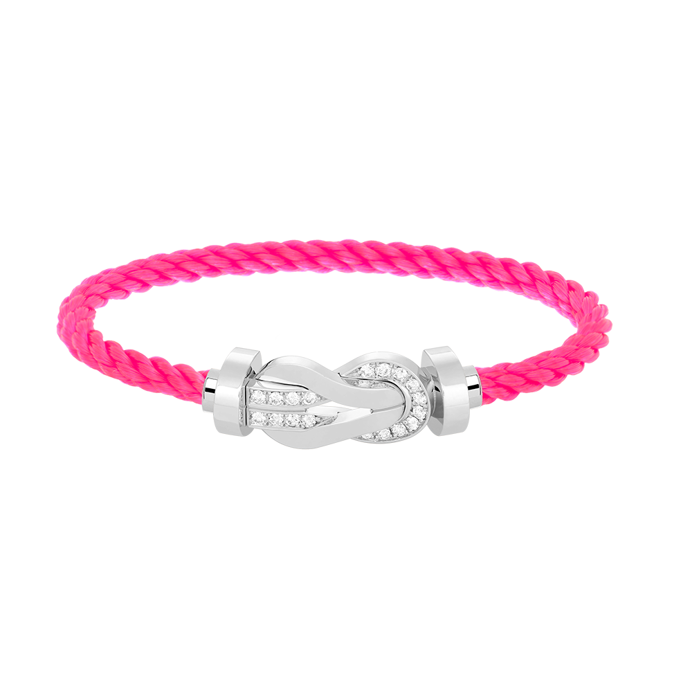 [Joyas Regalia] PULSERA GRANDE DE PLATA CON HEBILLA DE 8 FIGURAS Y MEDIO DIAMANTES
