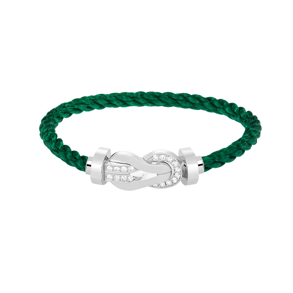 [Joyas Regalia] PULSERA GRANDE DE PLATA CON HEBILLA DE 8 FIGURAS Y MEDIO DIAMANTES