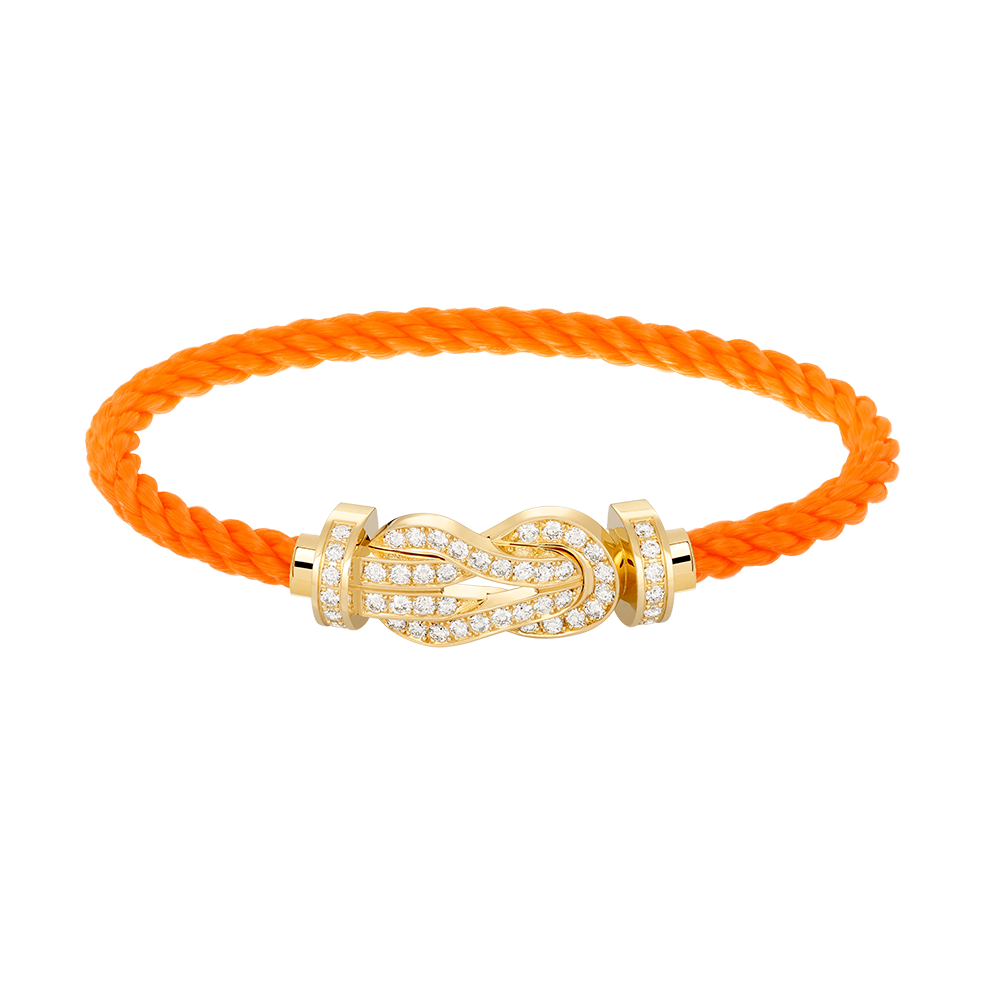 [Joyas Regalia] PULSERA GRANDE DE OCHO FIGURAS CON HEBILLA Y DIAMANTES EN ORO