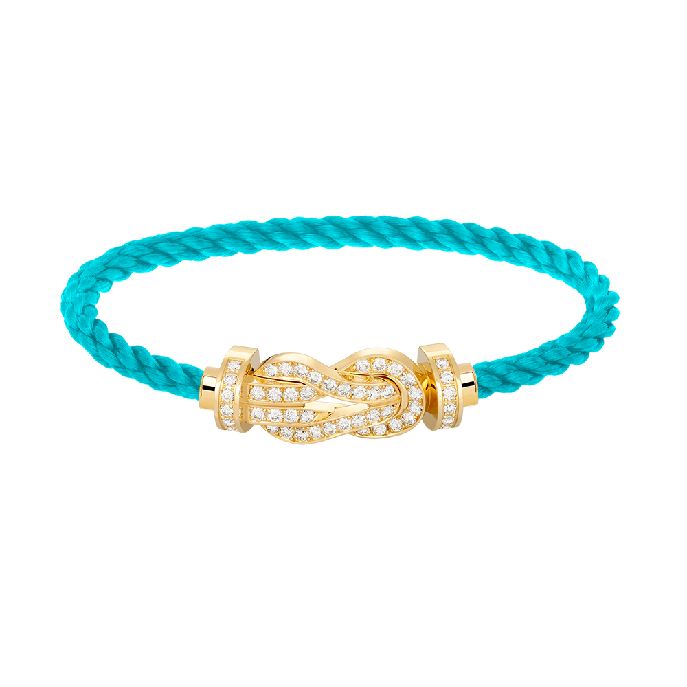 [Joyas Regalia] PULSERA GRANDE DE OCHO FIGURAS CON HEBILLA Y DIAMANTES EN ORO