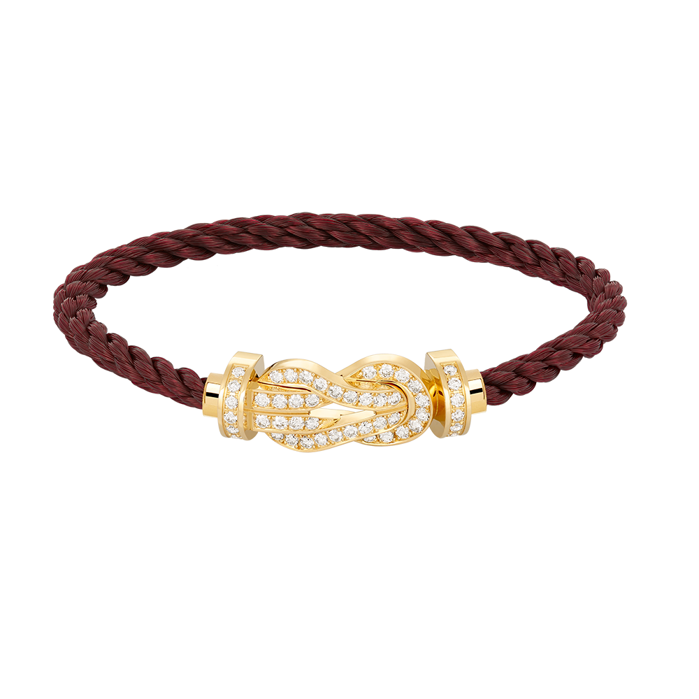 [Joyas Regalia] PULSERA GRANDE DE OCHO FIGURAS CON HEBILLA Y DIAMANTES EN ORO