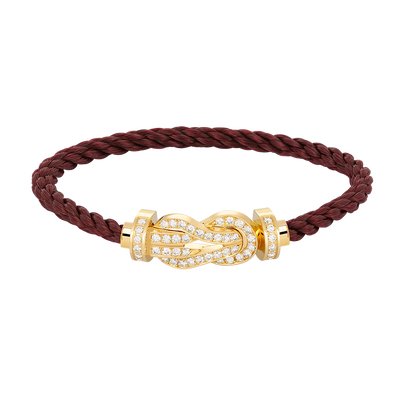 [Joyas Regalia] PULSERA GRANDE DE OCHO FIGURAS CON HEBILLA Y DIAMANTES EN ORO