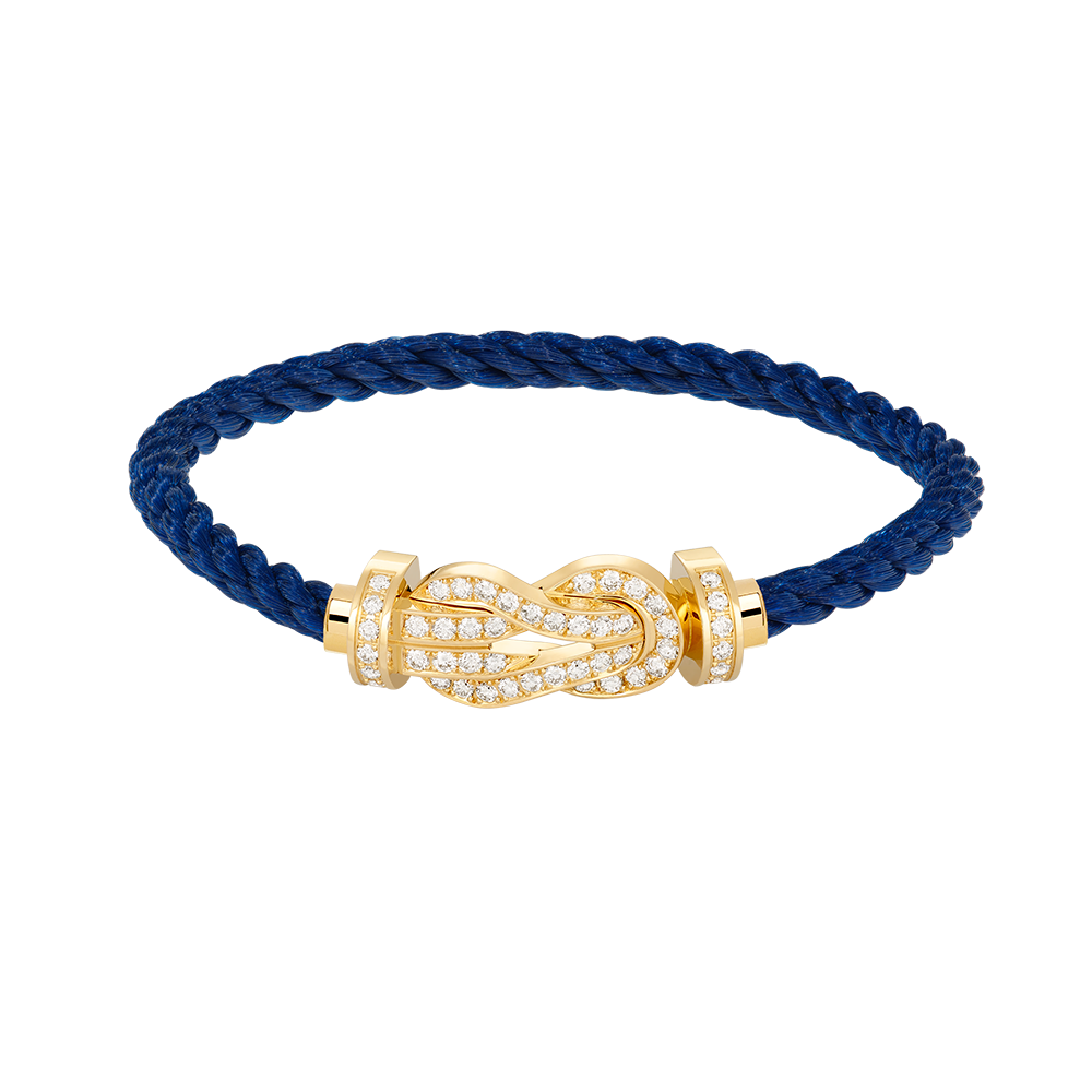 [Joyas Regalia] PULSERA GRANDE DE OCHO FIGURAS CON HEBILLA Y DIAMANTES EN ORO