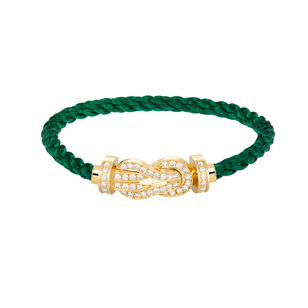 [Joyas Regalia] PULSERA GRANDE DE OCHO FIGURAS CON HEBILLA Y DIAMANTES EN ORO
