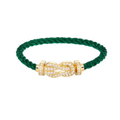 [Joyas Regalia] PULSERA GRANDE DE OCHO FIGURAS CON HEBILLA Y DIAMANTES EN ORO
