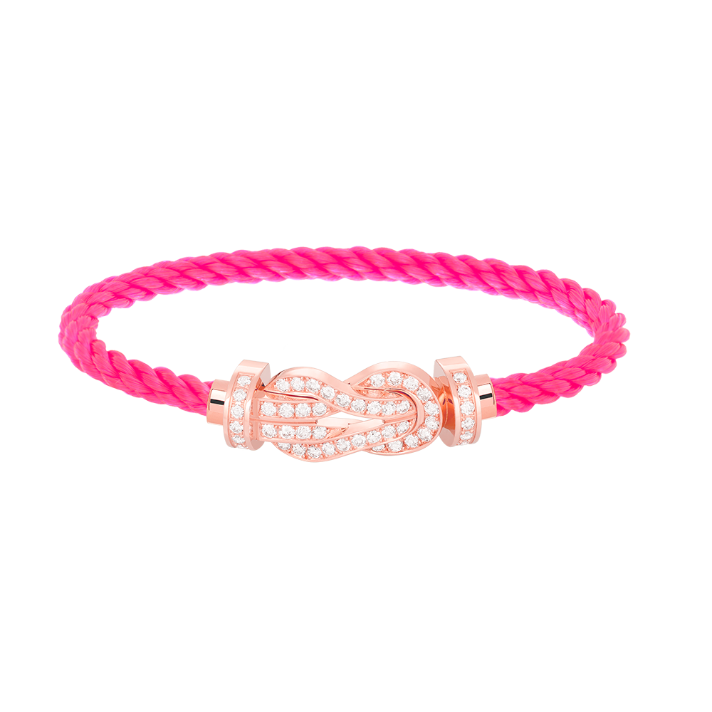 [Regalia jewelry]CHANCE LARGE 8 FIGURE BUCKLE FULL DIAMOND BRACELET ROSE GOLD