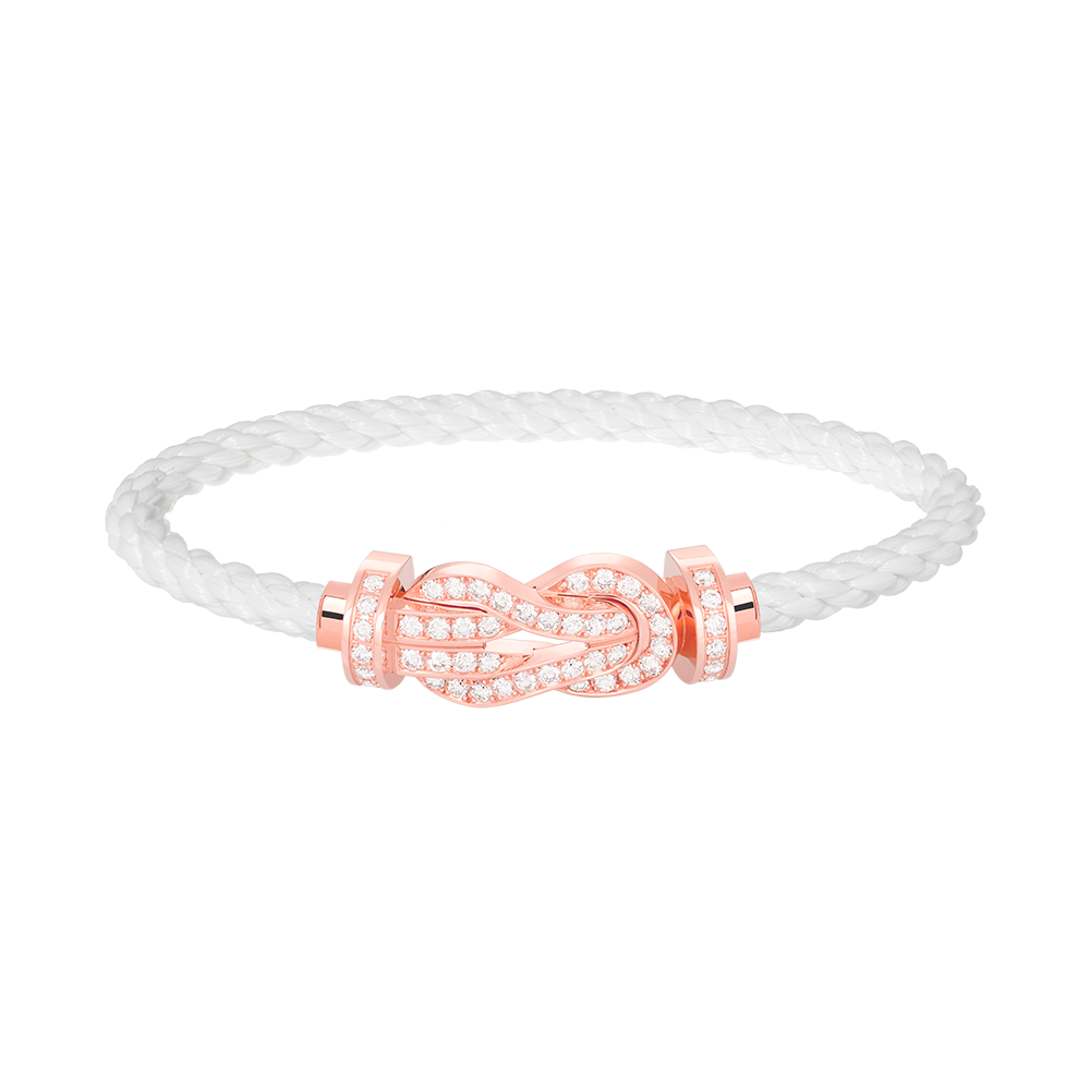 [Regalia jewelry]CHANCE LARGE 8 FIGURE BUCKLE FULL DIAMOND BRACELET ROSE GOLD