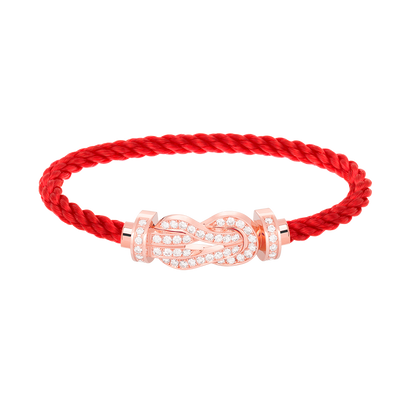 [Regalia jewelry]CHANCE LARGE 8 FIGURE BUCKLE FULL DIAMOND BRACELET ROSE GOLD