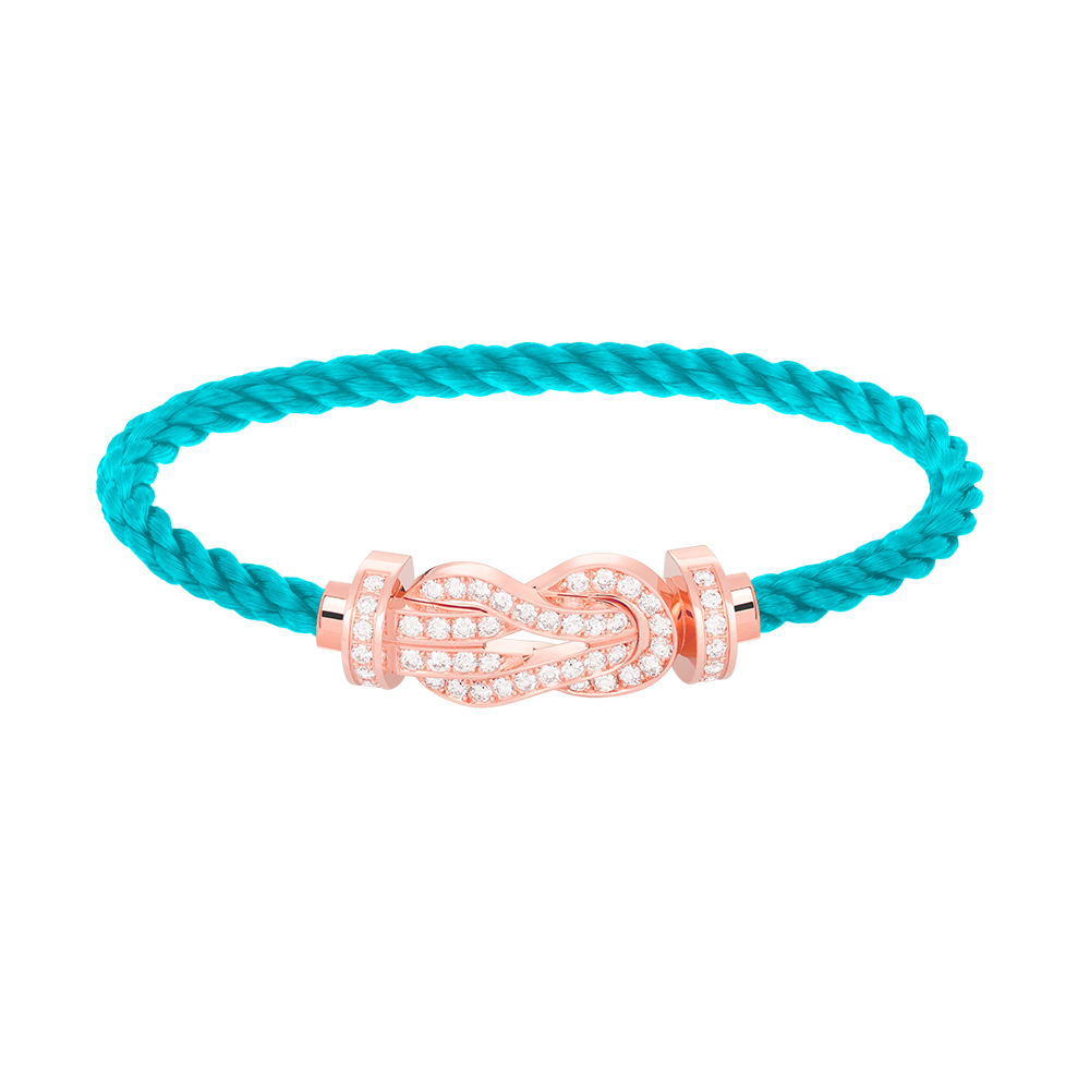 [Regalia jewelry]CHANCE LARGE 8 FIGURE BUCKLE FULL DIAMOND BRACELET ROSE GOLD