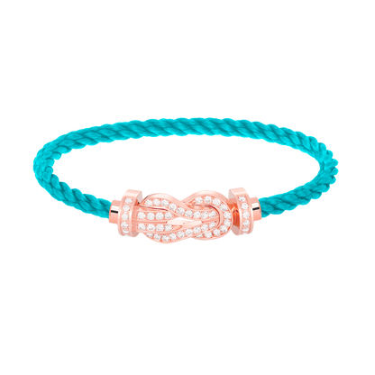 [Regalia jewelry]CHANCE LARGE 8 FIGURE BUCKLE FULL DIAMOND BRACELET ROSE GOLD
