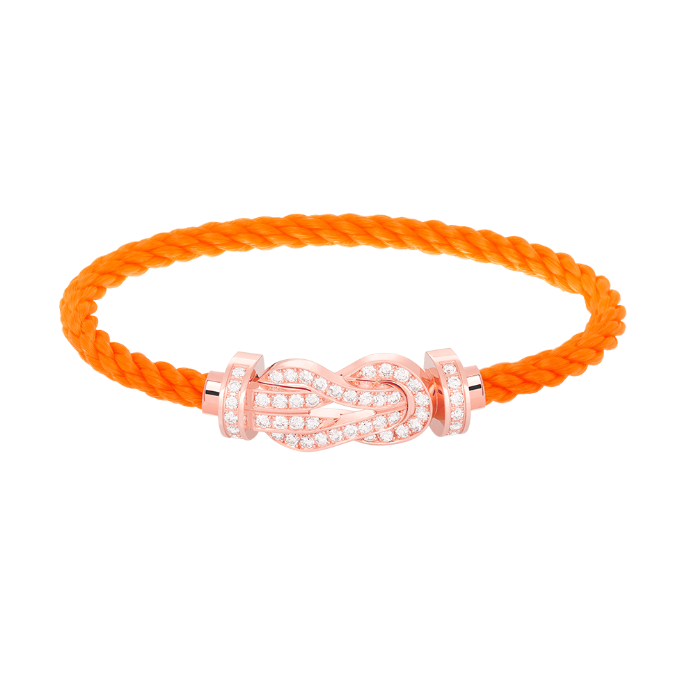 [Regalia jewelry]CHANCE LARGE 8 FIGURE BUCKLE FULL DIAMOND BRACELET ROSE GOLD