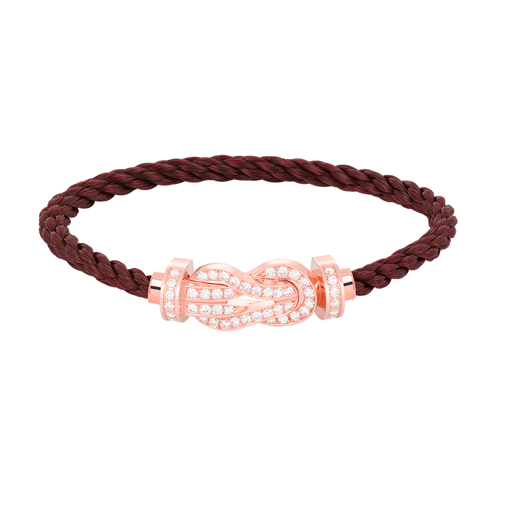 [Regalia jewelry]CHANCE LARGE 8 FIGURE BUCKLE FULL DIAMOND BRACELET ROSE GOLD