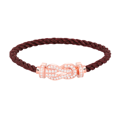 [Regalia jewelry]CHANCE LARGE 8 FIGURE BUCKLE FULL DIAMOND BRACELET ROSE GOLD