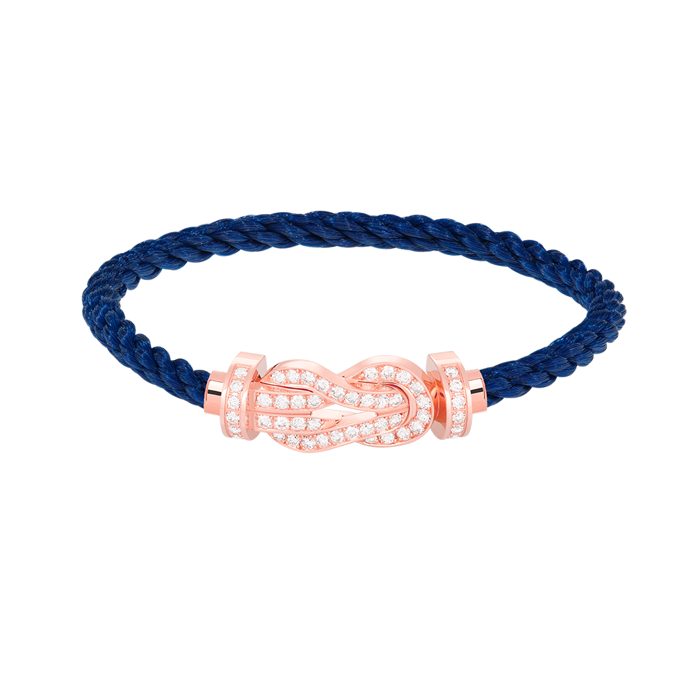 [Regalia jewelry]CHANCE LARGE 8 FIGURE BUCKLE FULL DIAMOND BRACELET ROSE GOLD
