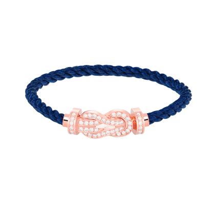 [Regalia jewelry]CHANCE LARGE 8 FIGURE BUCKLE FULL DIAMOND BRACELET ROSE GOLD