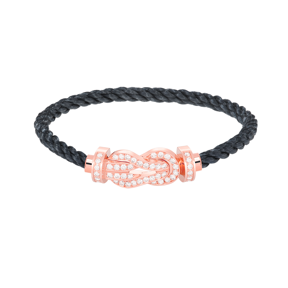 [Regalia jewelry]CHANCE LARGE 8 FIGURE BUCKLE FULL DIAMOND BRACELET ROSE GOLD