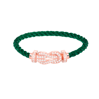 [Regalia jewelry]CHANCE LARGE 8 FIGURE BUCKLE FULL DIAMOND BRACELET ROSE GOLD