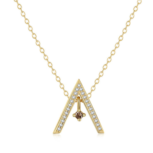 [Joyas Regalia] Collar brillante en forma de "A"