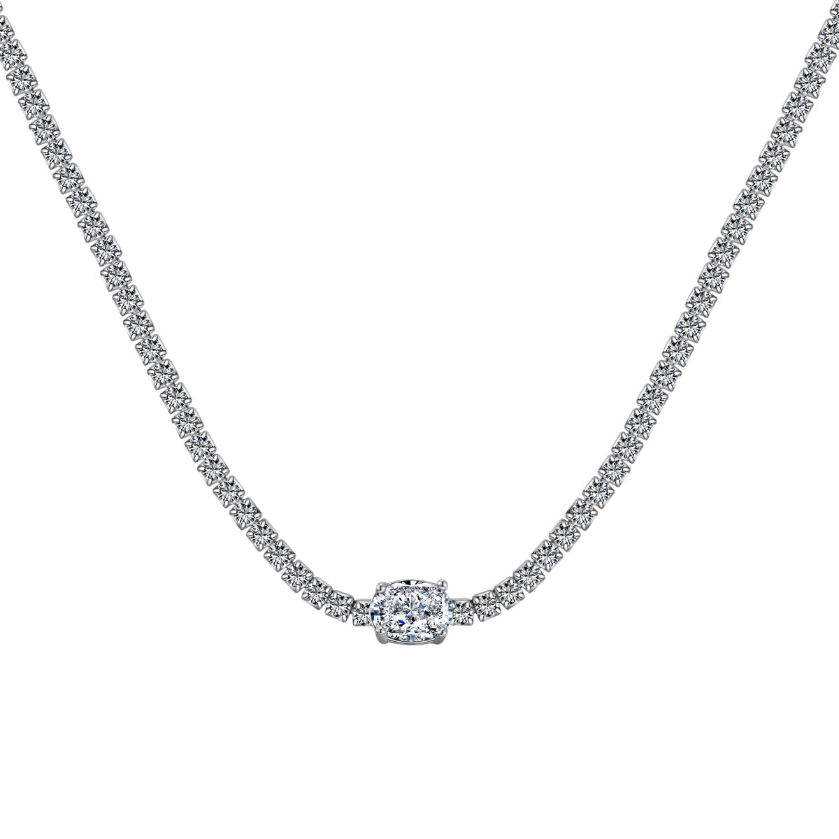 [Joyas Regalia] Collar de corte ovalado brillante de 1,0 quilates
