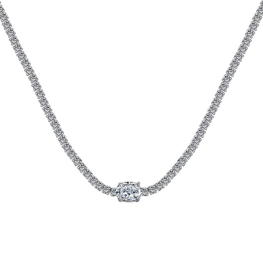 [Joyas Regalia] Collar de corte ovalado brillante de 1,0 quilates