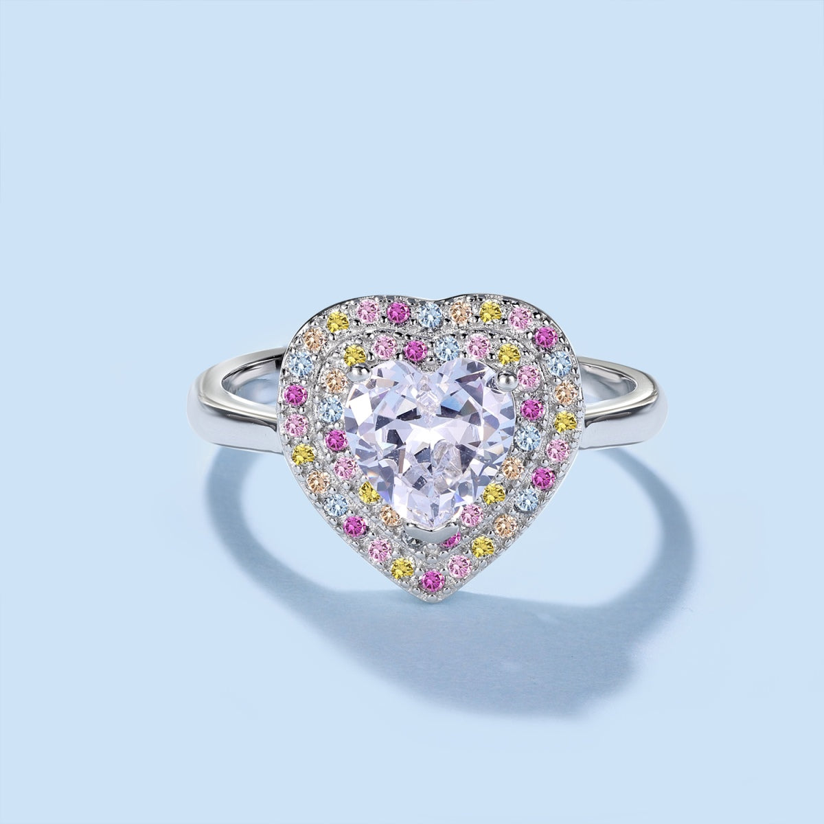 [Joyas Regalia] Anillo de bodas delicado y exuberante en forma de corazón
