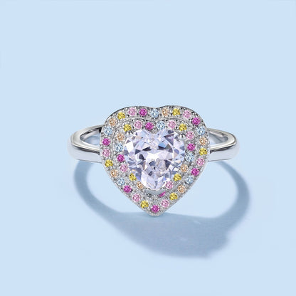 [Joyas Regalia] Anillo de bodas delicado y exuberante en forma de corazón