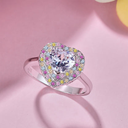 [Joyas Regalia] Anillo de bodas delicado y exuberante en forma de corazón