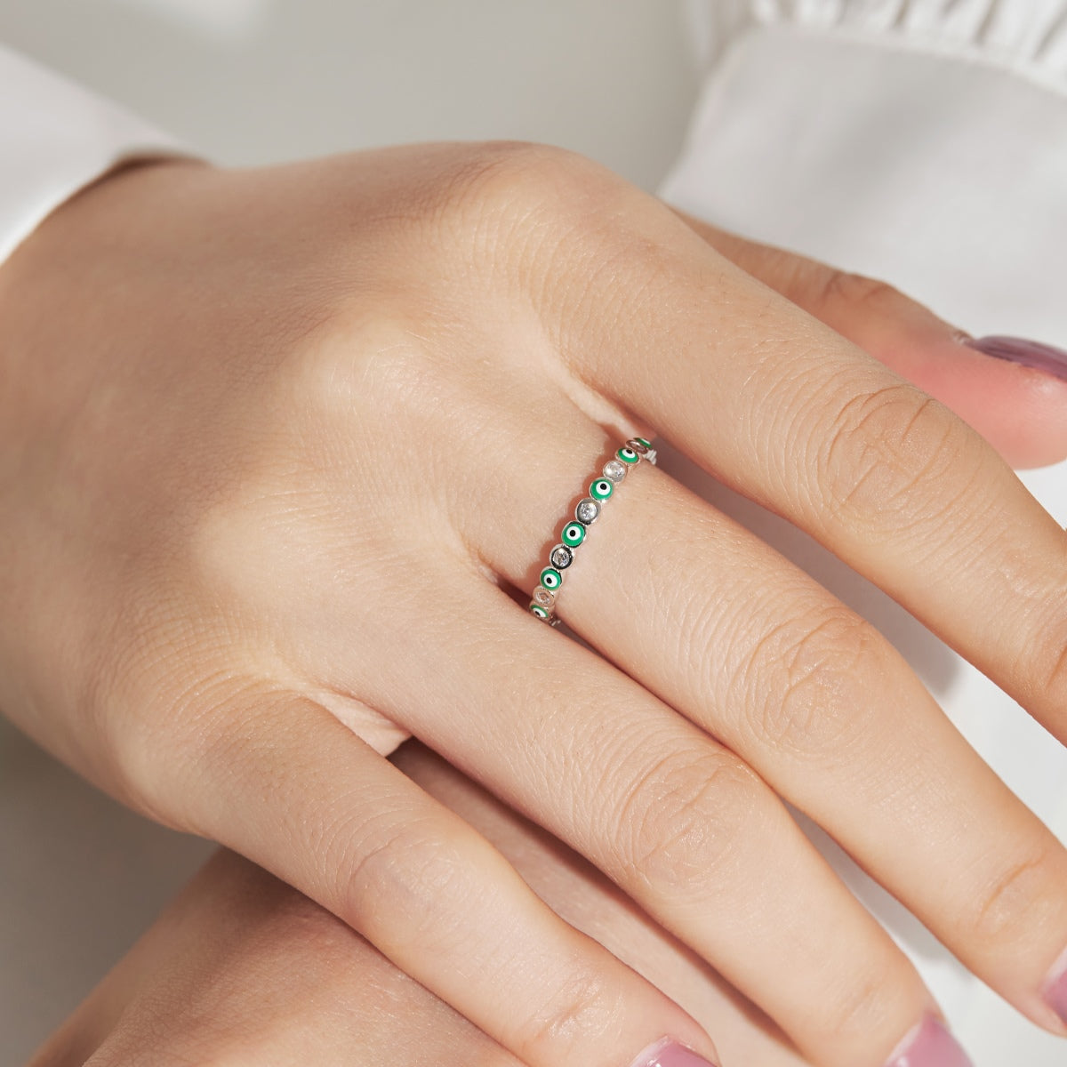 [Bijoux Regalia] Bague quotidienne de forme ronde éclatante