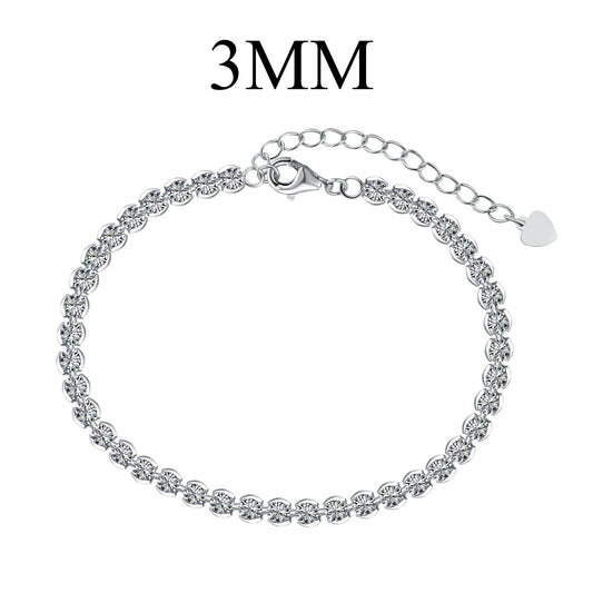 [Joyas Regalia] Pulsera diaria adornada con corte redondo brillante