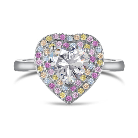 [Bijoux Regalia] Bague de mariage délicate et bouillonnante en forme de cœur
