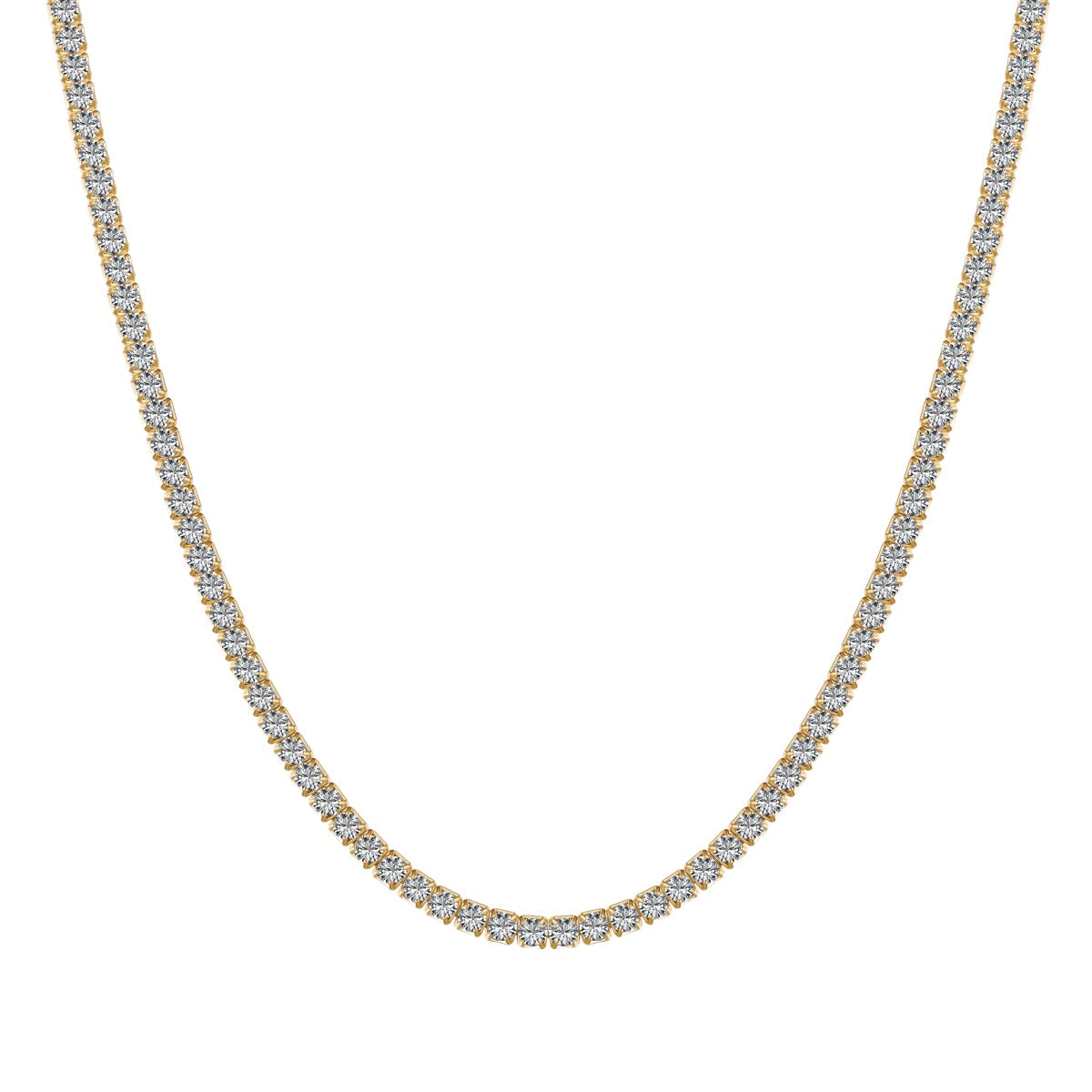 [Bijoux Regalia] Collier tennis délicat de forme ronde